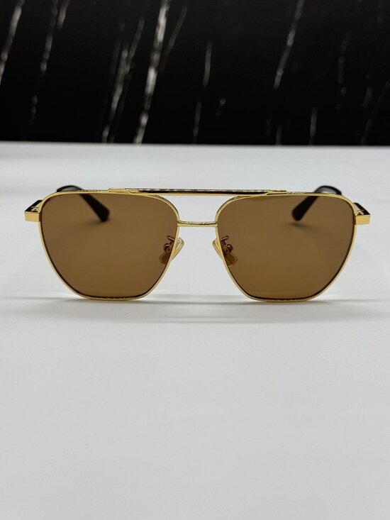 NEW BOTTEGA VENETA BV1236S 002 UNISEX GOLD SUNGLASSES main image 11